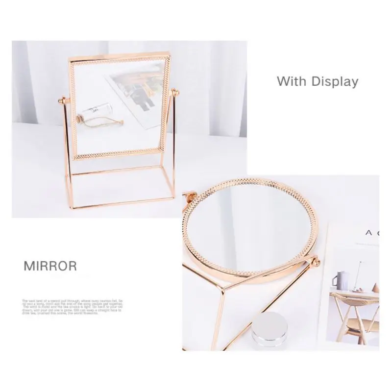Нордические ins золото столешница дамское зеркальце вращение одностороннее