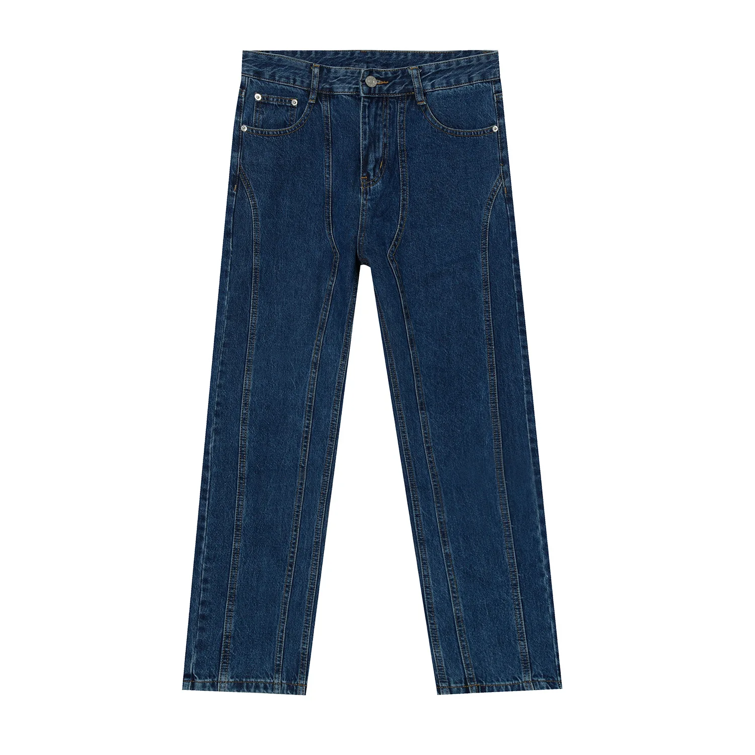 

MTL | 2021 four seasons new Korean version straight tube slim show wash water solid color jeans pants men