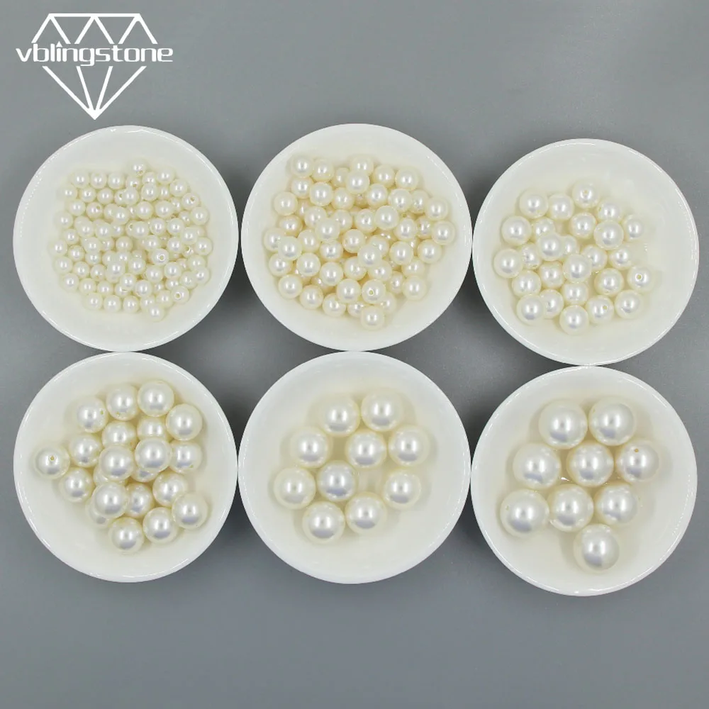 Круглые жемчужные заклепки белые шпильки и шипы для одежды/шляп/брюк