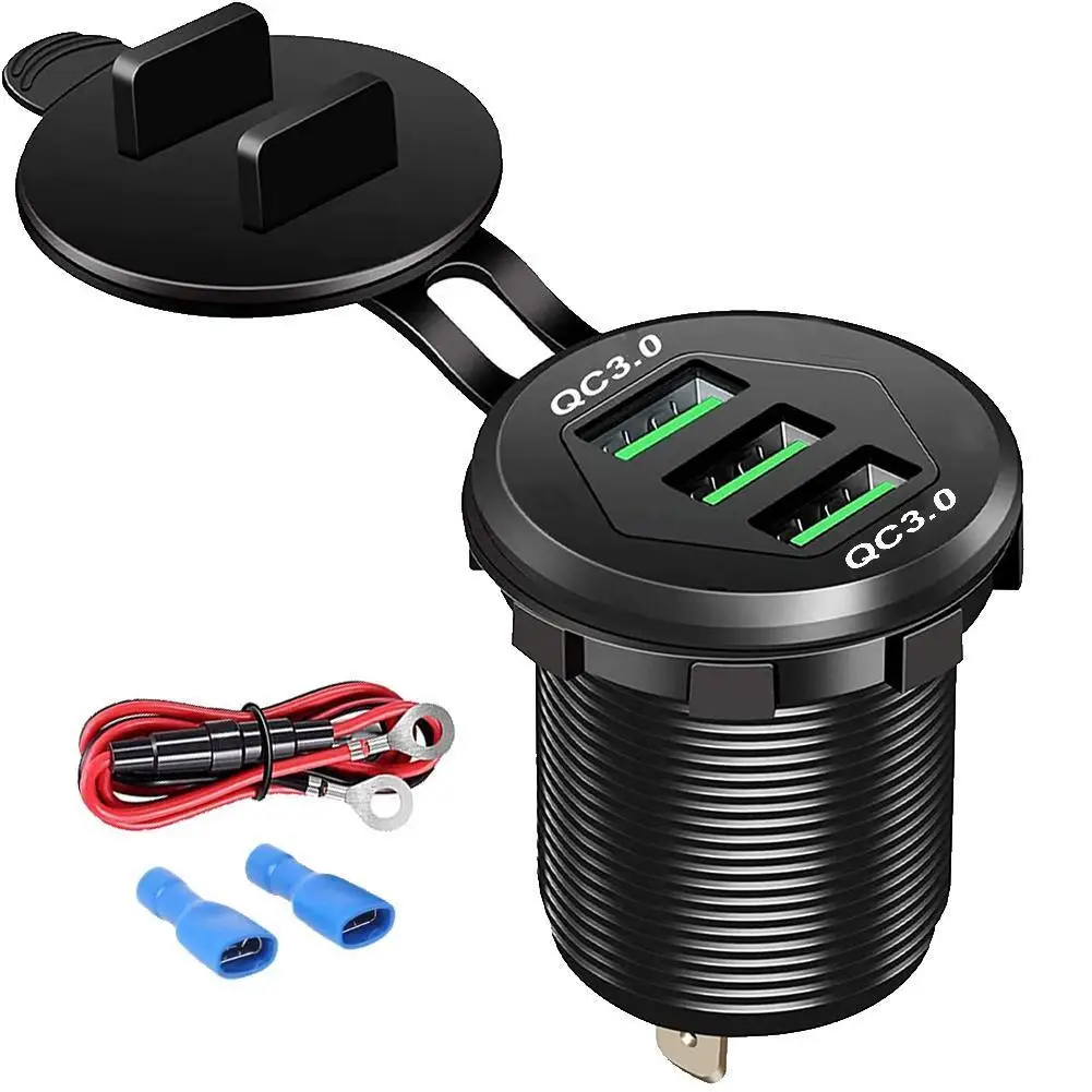 

Металлический выключатель ВКЛ./ВЫКЛ. Автомобиля лодки внедорожника грузовика автобуса морского транспорта 12 В 24 В QC3.0 автомобильное быстро...