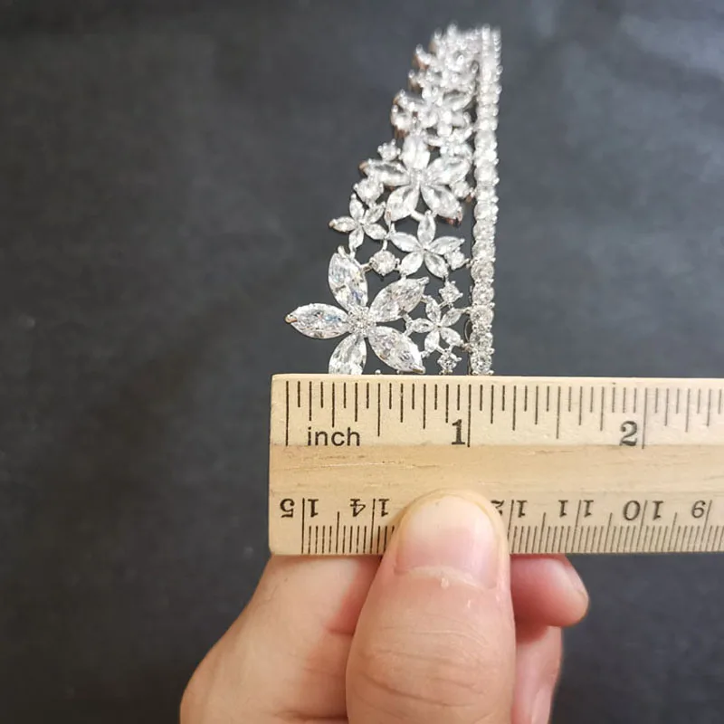 SLBRIDAL Золотое винтажное Золотое кольцо с фианитом свадебная тиара CZ Свадебная Королева Принцесса пышные королевские вечерние Корона женские ювелирные изделия