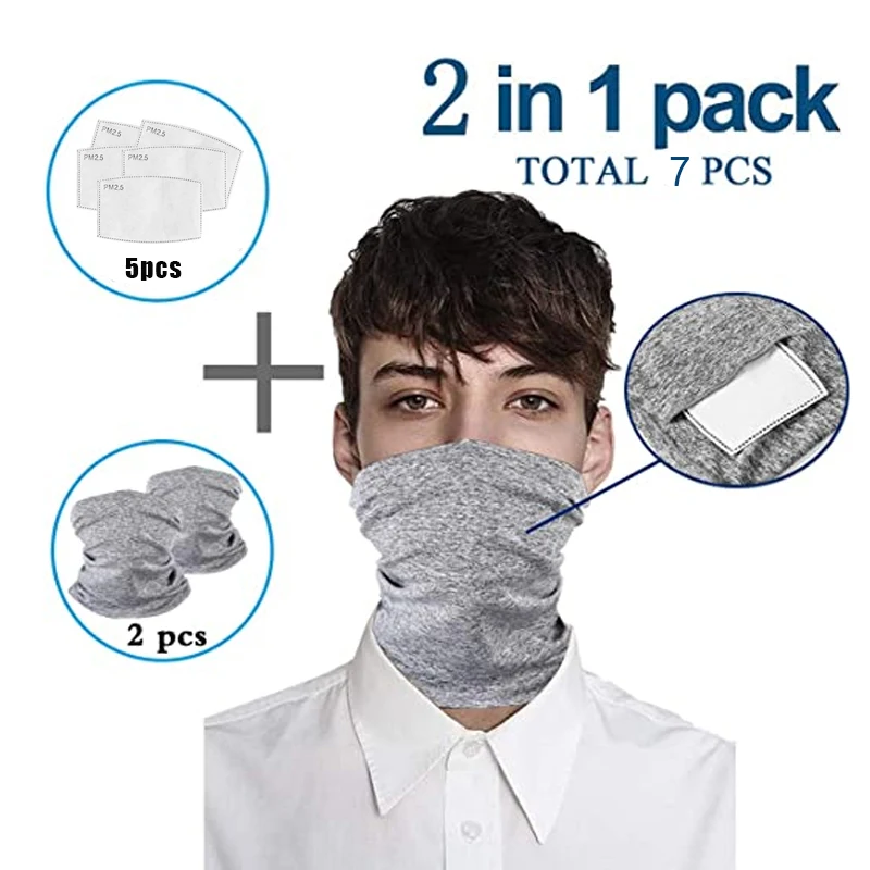 Новинка 2 шт. Универсальная повязка на шею для лица голову шарф головной убор с