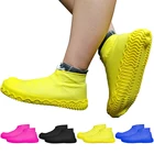 8 видов цветов резиновые многоразовые латексные водонепроницаемые чехлы для обуви от дождя, езды на велосипеде, дождливые ботинки, противоскользящие аксессуары для обуви