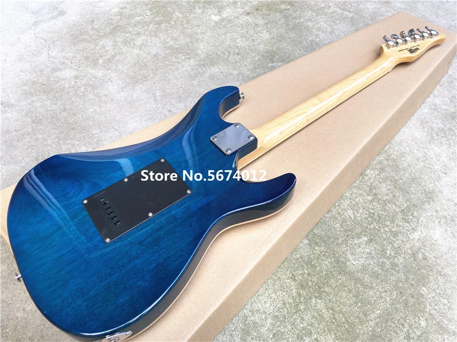 

Customized version of blue left hand electric guitar can be customized and changed according to requirements