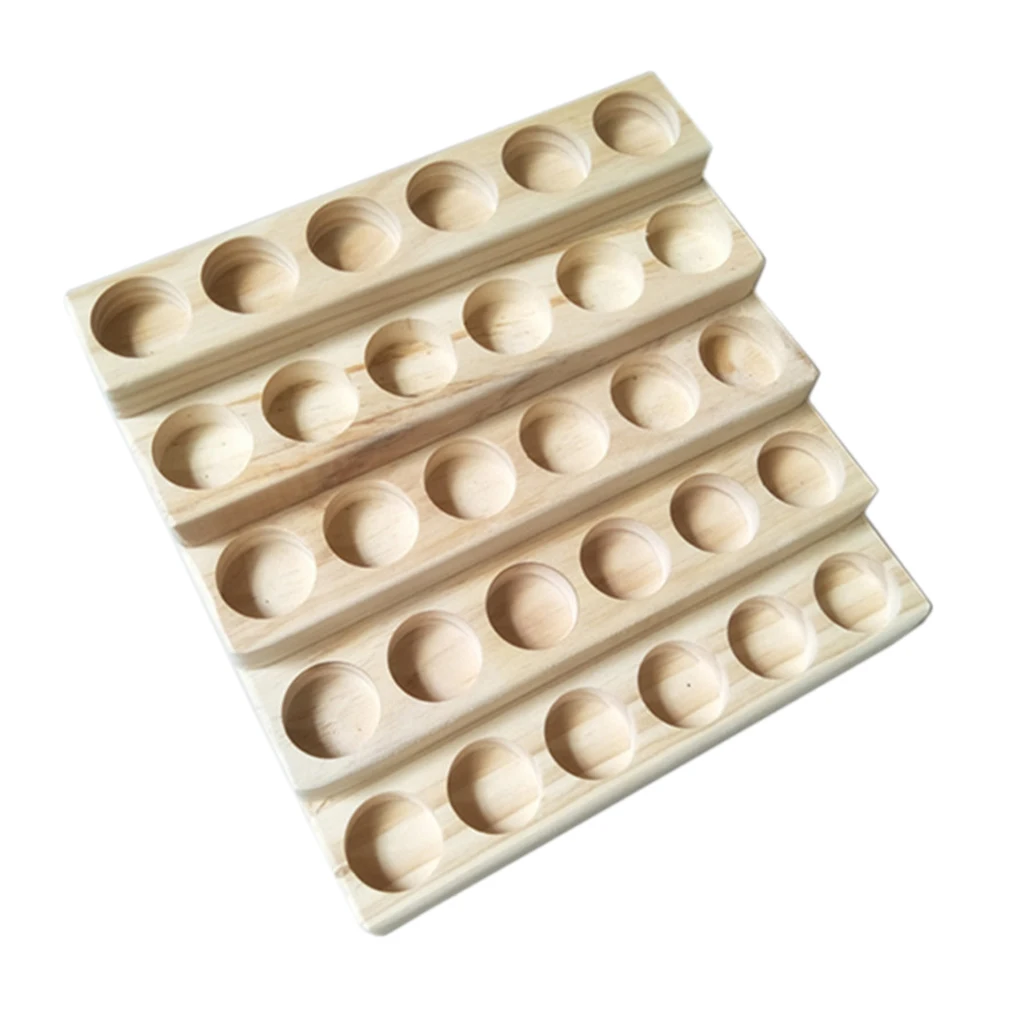 

5Tier Wood Essential Oil Display Stand Cosmetic Organizer Rack For 30 Bottles