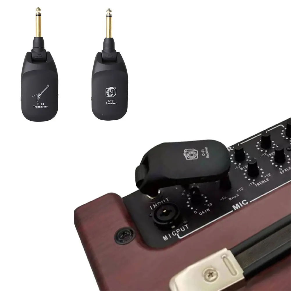 wireless guitar system gebaut in wiederaufladbare 4 kanäle empfänger für elektrische gitarre sender gitarre teile gitarre pickup free g