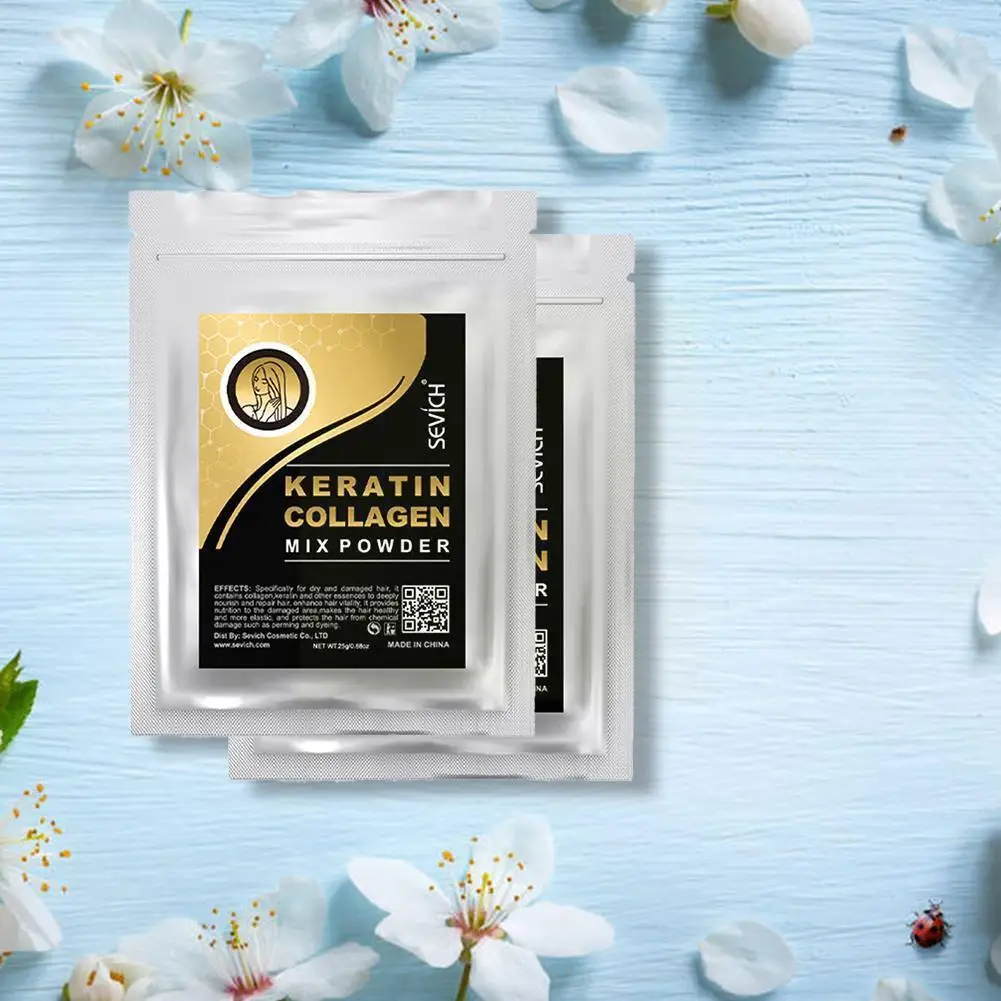 

25g Keratin Collagen Mix Powder Silky Moisturizing Care Mask Treatment Hair Hair Mix Vitamins Repair Powder Care Serum Scal H8T1