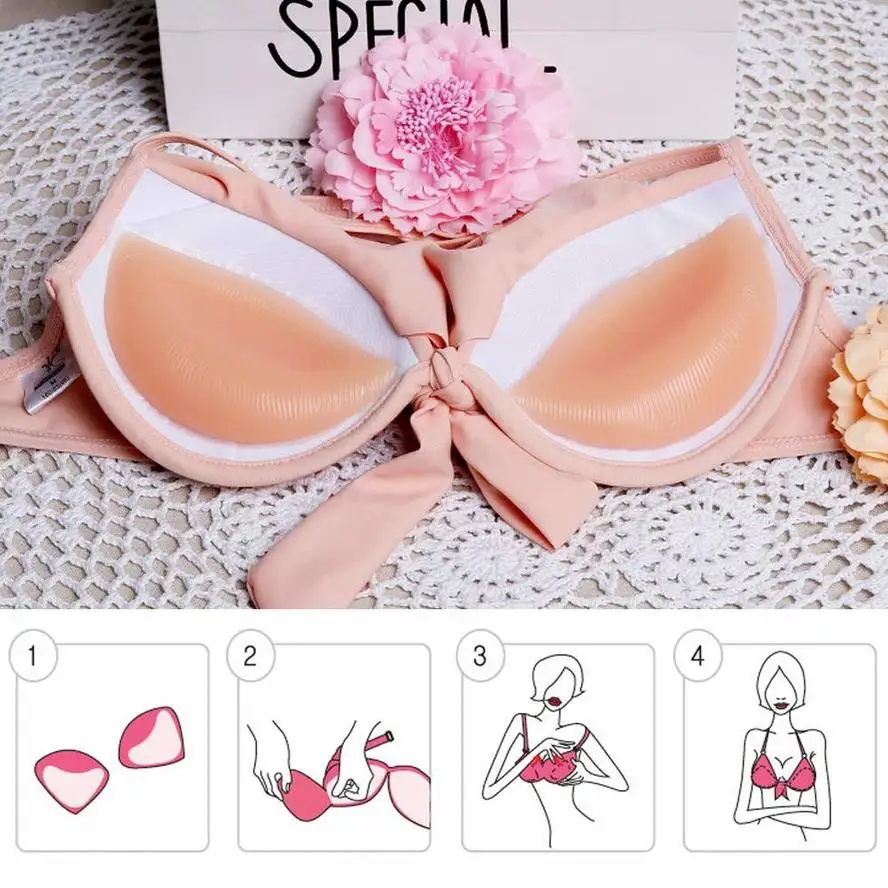 Силиконовые вставки для бюстгальтера Halyuhn силиконовые накладки груди