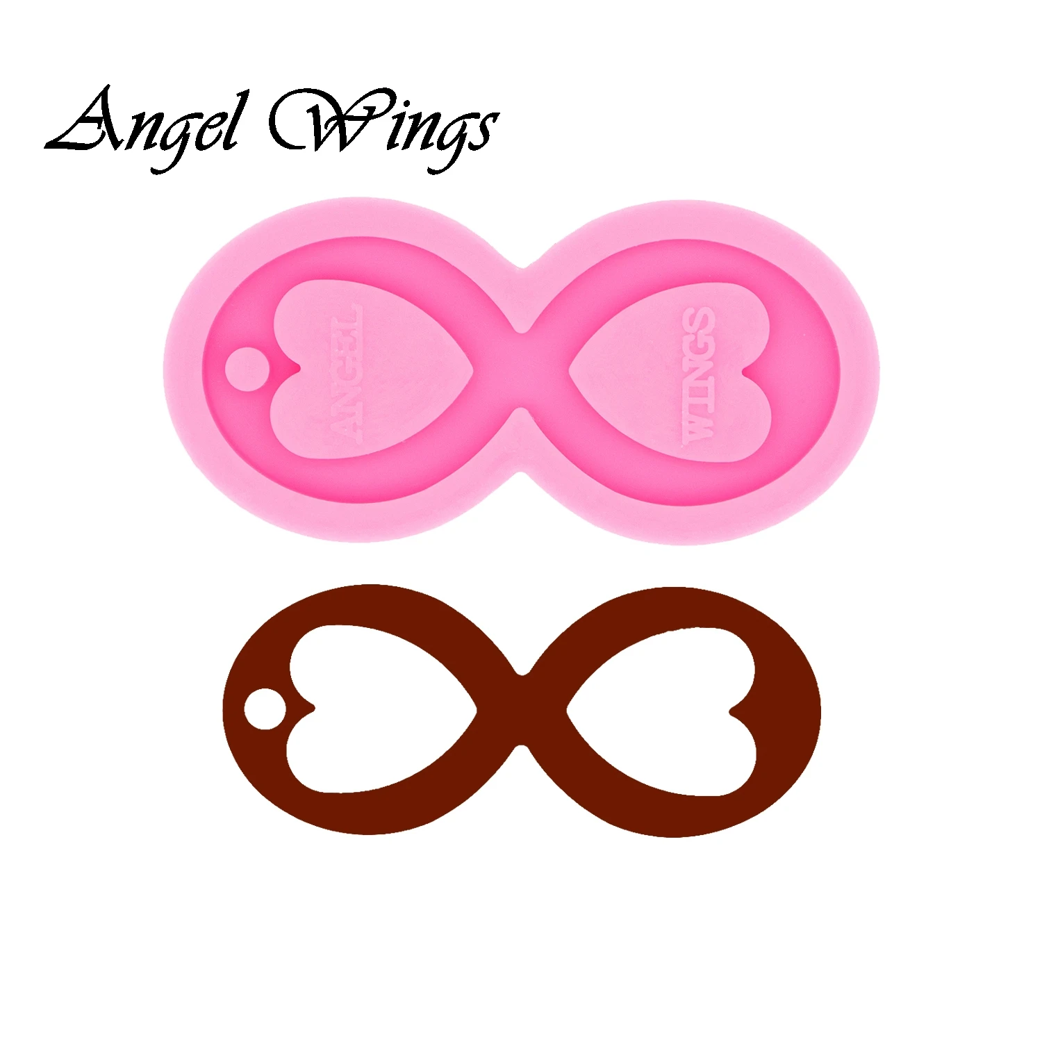 

Сердце с бесконечностью и брелки в виде лап, силиконовые формы, ожерелье, ювелирные изделия, блестящие форма для эпоксидной смолы DY0397