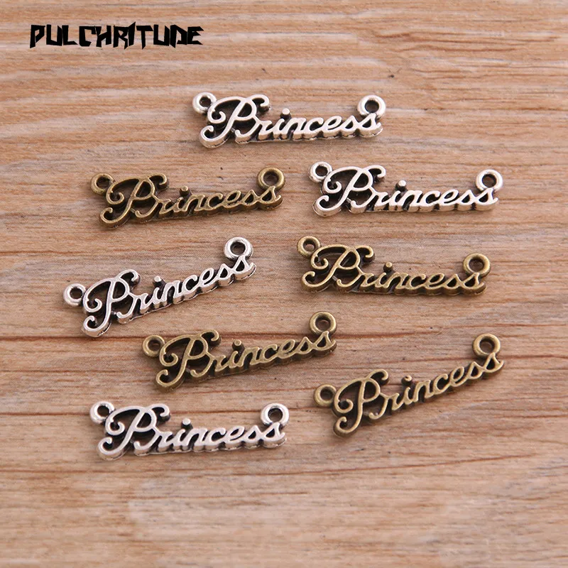 

40pcs 8*24mm Two Color Metal Zinc Alloy Letter Connector Charms Fit Jewelry Medical Plant Pendant Makings