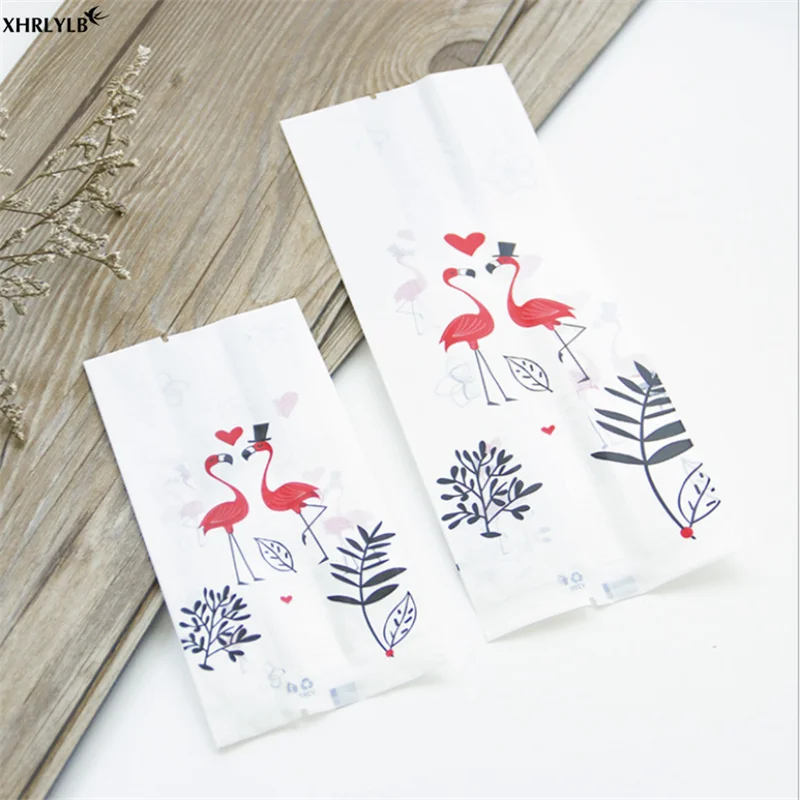 XHRLYLB 20 шт. Фламинго печенье упаковка для закусок свадебные украшения конфеты