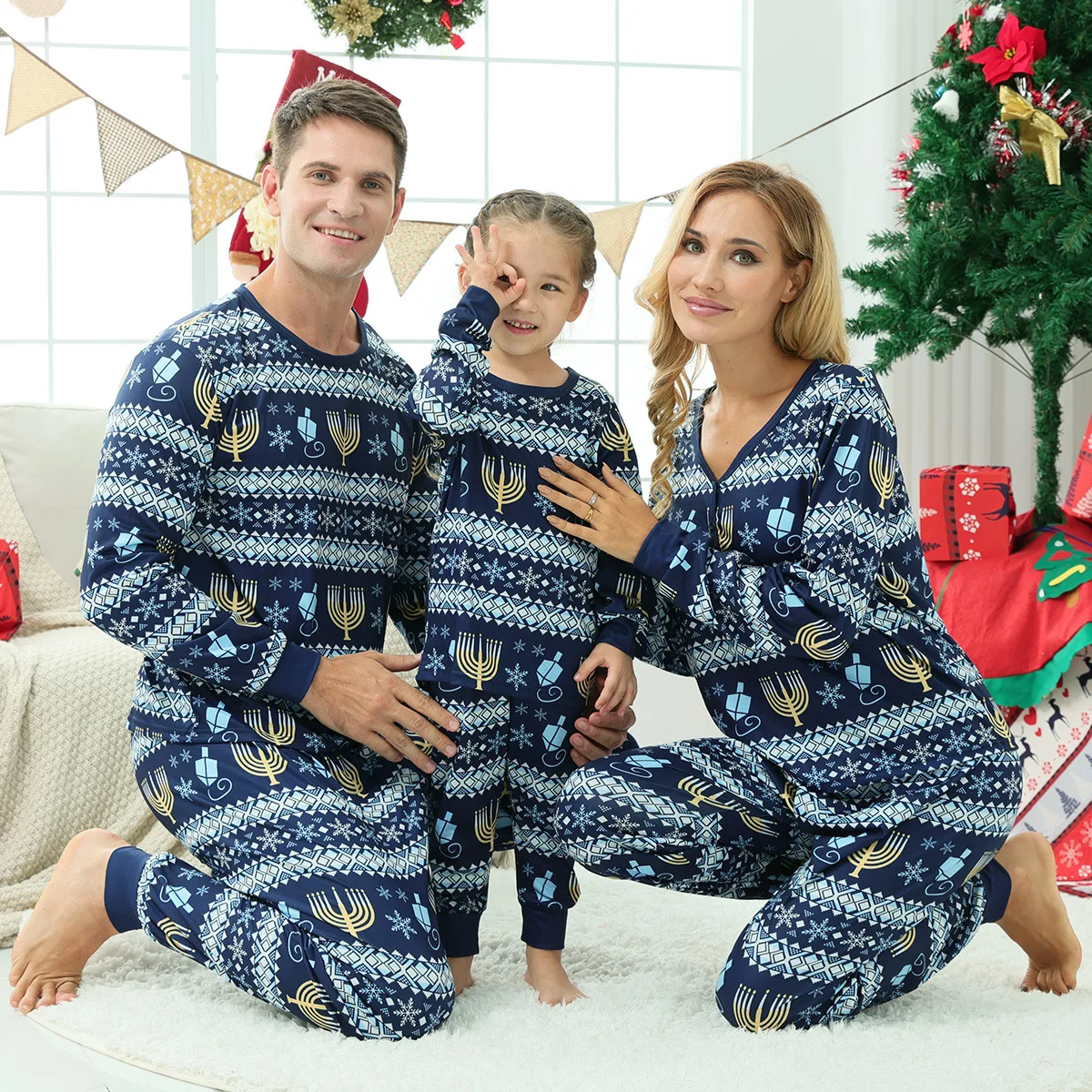 

Christmas Family Matching Pajama Sets Mother Father Kids Parent-child Sleepwear Look Outfit Clothes Xmas Homewear Pyjamas