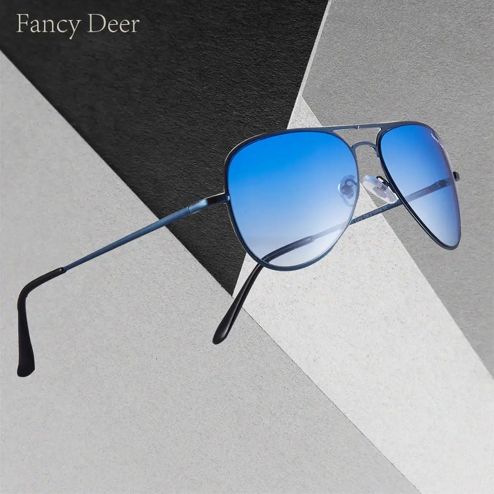 Необычные оленьи классические модные поляризованные синие солнцезащитные очки