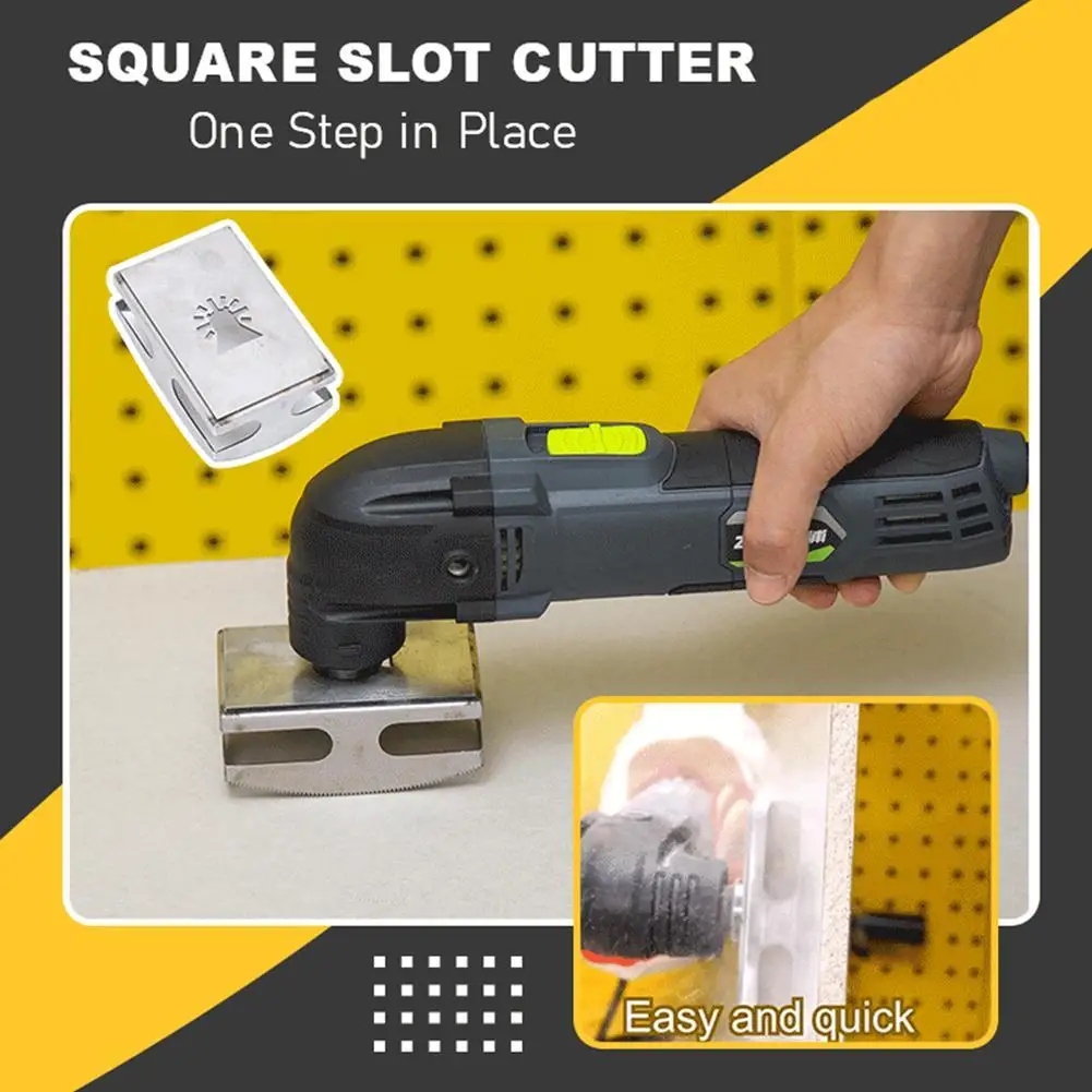 

Square Slot Cutter Square/Rectangle Slot Drill For Electric Drill With High Compatibility Electric Drill Tool Accessories