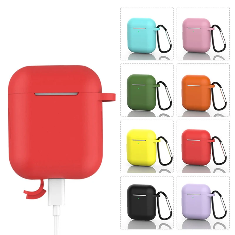 

Soft Silicone Earphone Case For Apple Airpods Soft Silicone Case For Apple Airpods2 Bluetooth Wireless Earphone Case