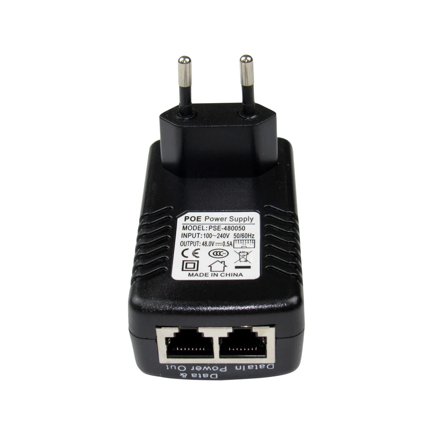 Адаптер питания DC48V 0.5A CCTV Active PoE Ethernet адаптер для ip камеры Pin 4/5(+) 7/8 совместим с