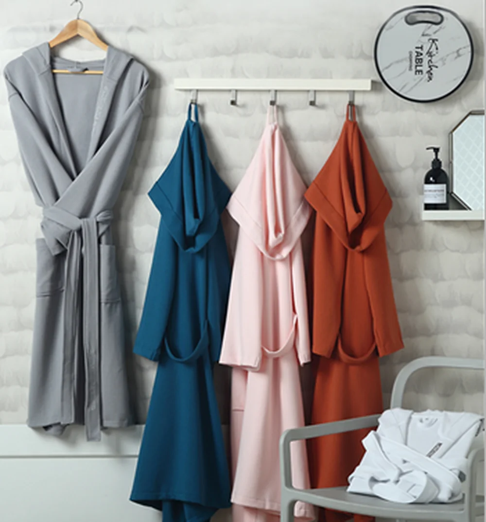 Пятизвездочный отель зимние теплые халаты для мужчин и женщин 100% из дышащего