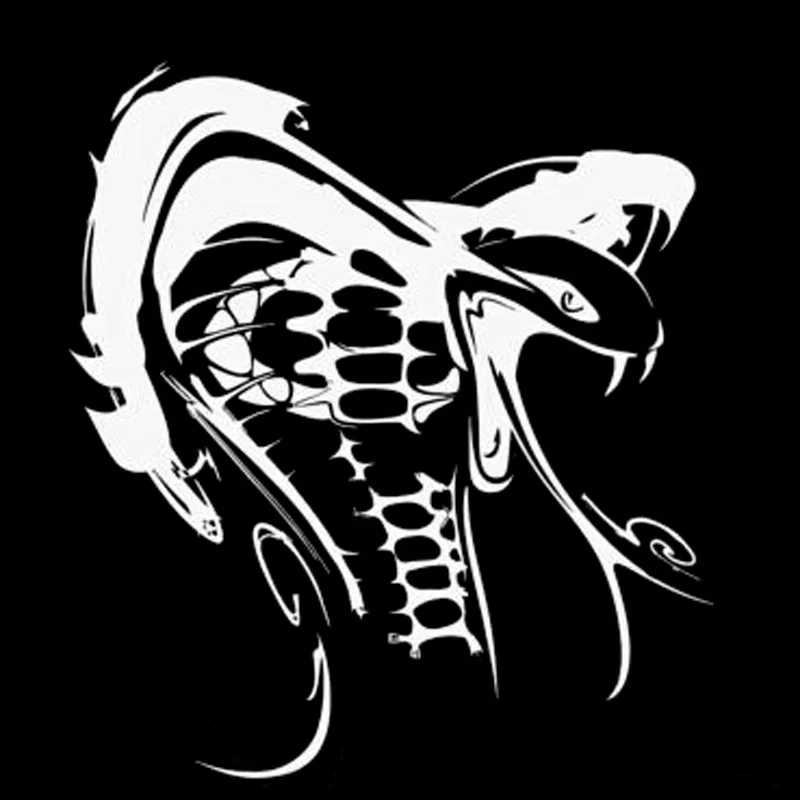 

15cmx13cm Angry Viper Vinyl Car stickers Decals Motorcycle Accessories Car-Window Decorative Goods PVC
