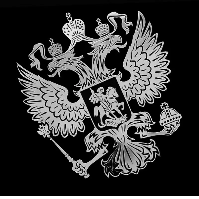 

9 X 8cm Russian Federation National Emblem Car Stickers PVC