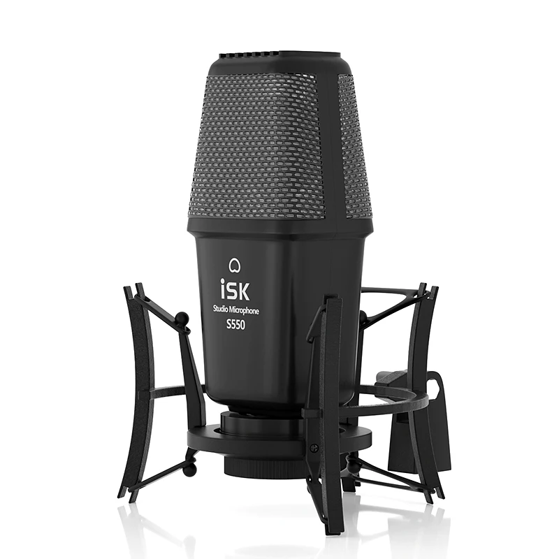 Профессиональный конденсаторный записывающий микрофон ISK S550 с амортизирующим