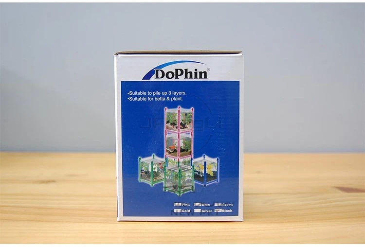 KW Dophin акриловая мини-коробка Betta декоративный аквариум для рыб