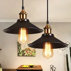 Подвесные светильники в стиле ретро индастриал, винтажные осветительные приборы для столовой, абажур в стиле лофт Эдисона