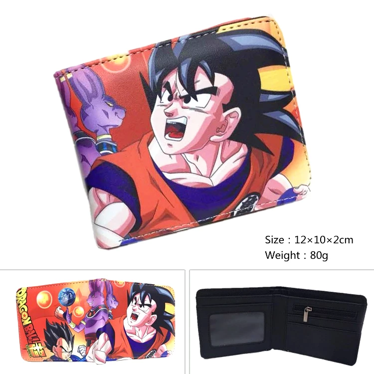 Аниме Dragon Ball Z кошелек Супер Saiyan Goku Vegetto для мальчиков и девочек карман на молнии для монет PU короткий держатель для карт - Цвет: AA