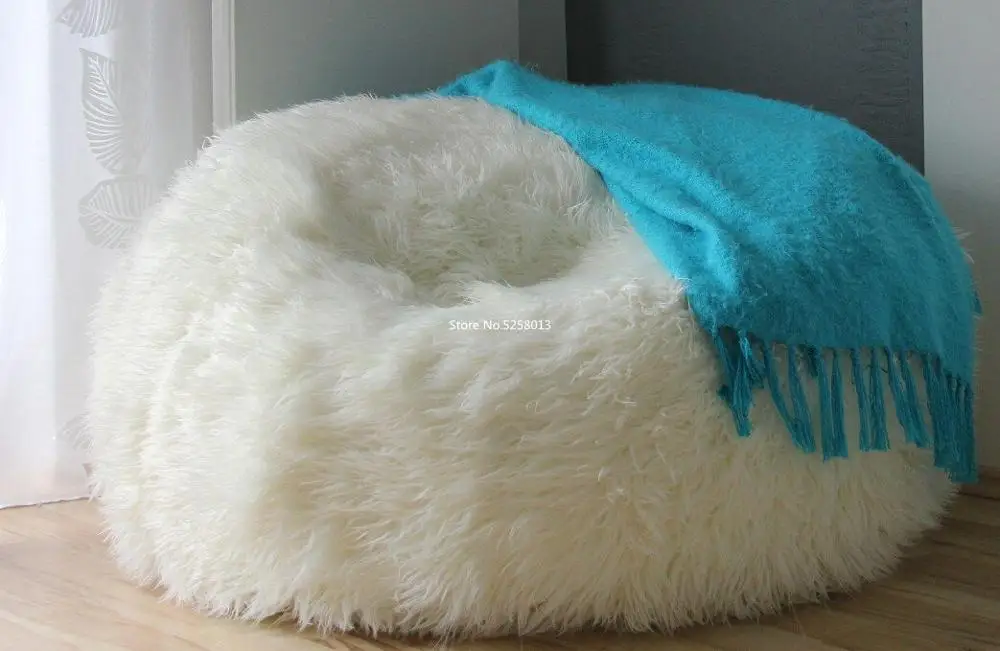 Роскошный пышный и мягкий пушистый меховой мешок из альпаки новинка для отдыха