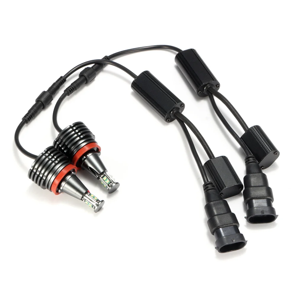 

2 PCS H8 40W 8 LEDs Angel Eyes Halo Ring Lights Headlights Marker Bulbs for 1 3 5 6 X Z Series - 63217760782 (White Light)