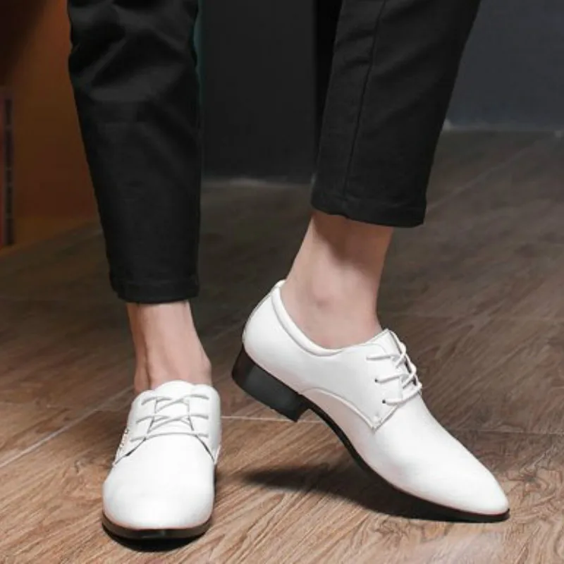 Роскошные кожаные туфли-оксфорды в деловом стиле Мужские дышащие модельные