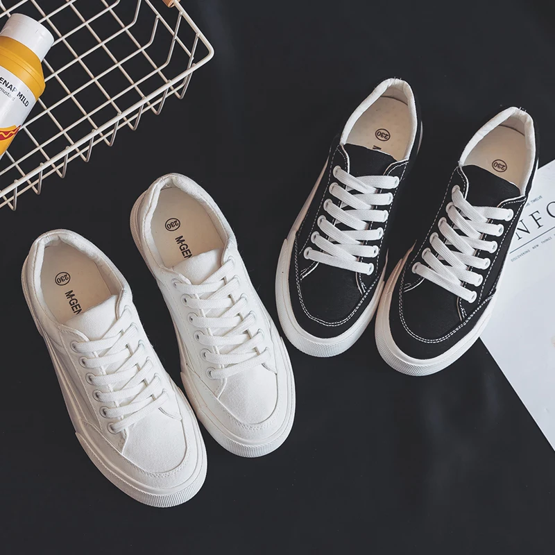 M.GENERAL Новинка 2019 года Осенняя обувь Цвет черный белый синий парусиновая женские