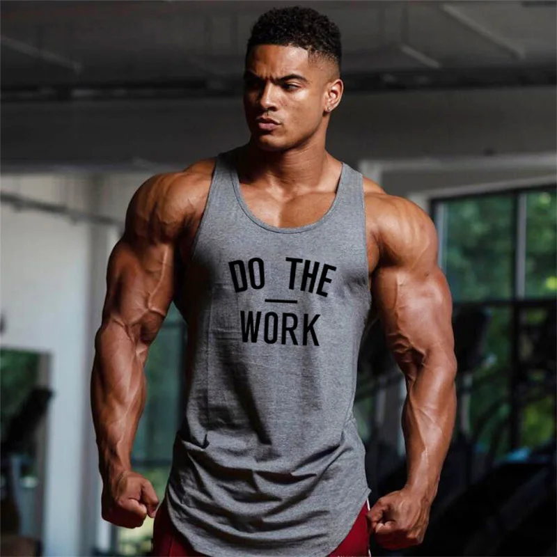 2021 Men Summer Sleeveless t-shirt Male Sweatshirt Gym Sport Running Vest Bodybuilding Undershirt Fitness Tank Tops | Спорт и
