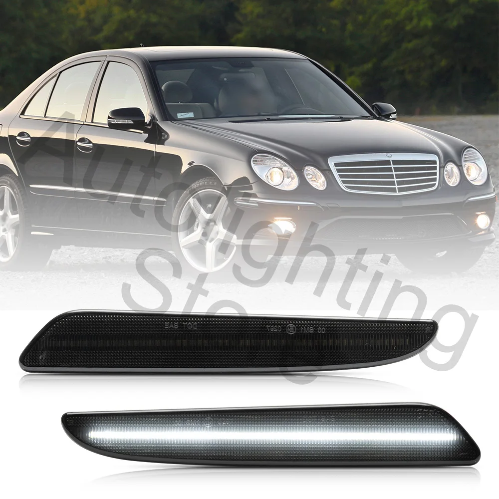 2X для 2007 2008 2009 Mercedes Benz E-Class W211 Facelift дымчатые линзы белая фотолампа указателя