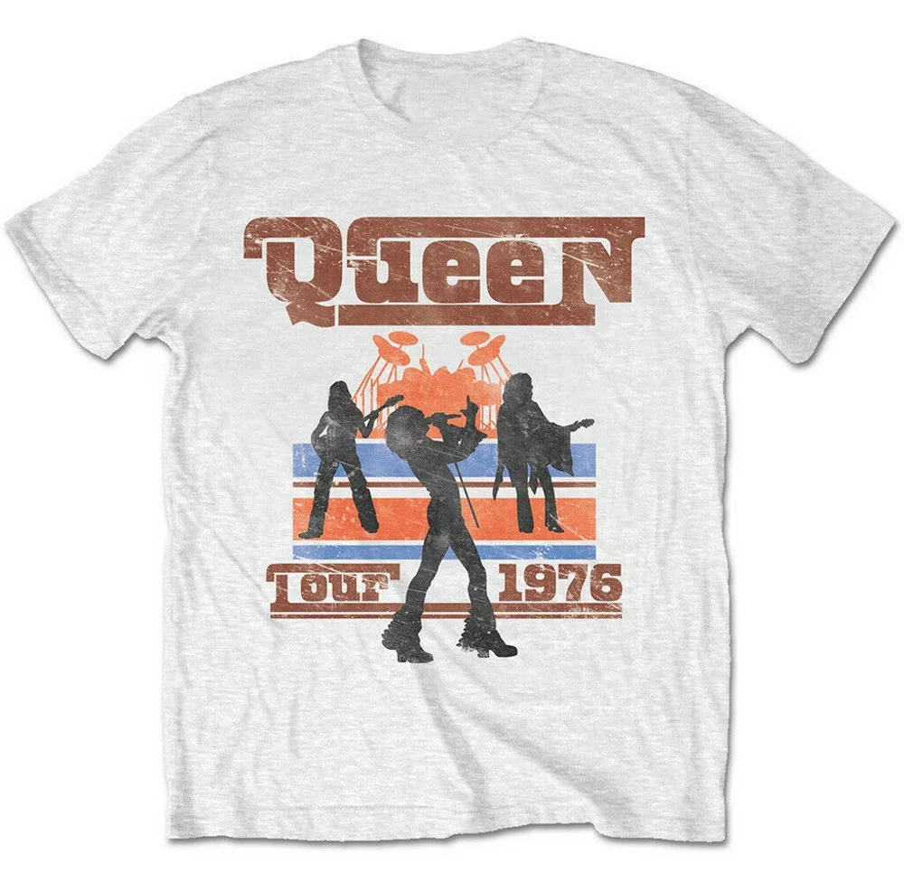 Футболка с принтом Королева Тур Силуэт (белый цвет) новинка хлопковая футболка