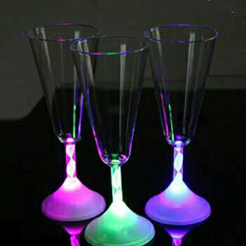 Champagne Cup Led мигающая красное вино изменяющая цвет чашка свет бар KTV бокалы для коктейля стекло - Цвет: Champagne Cup