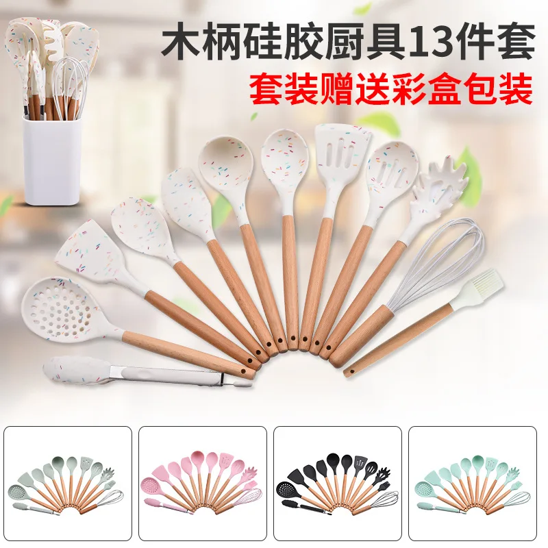 Лопатки из нержавеющей стали с деревянной ручкой силикагель плита 13 предметов