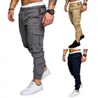 Брюки-карго мужские повседневные, классические эластичные спортивные штаны на завязках с несколькими карманами для активного отдыха и походов, брюки-султанки