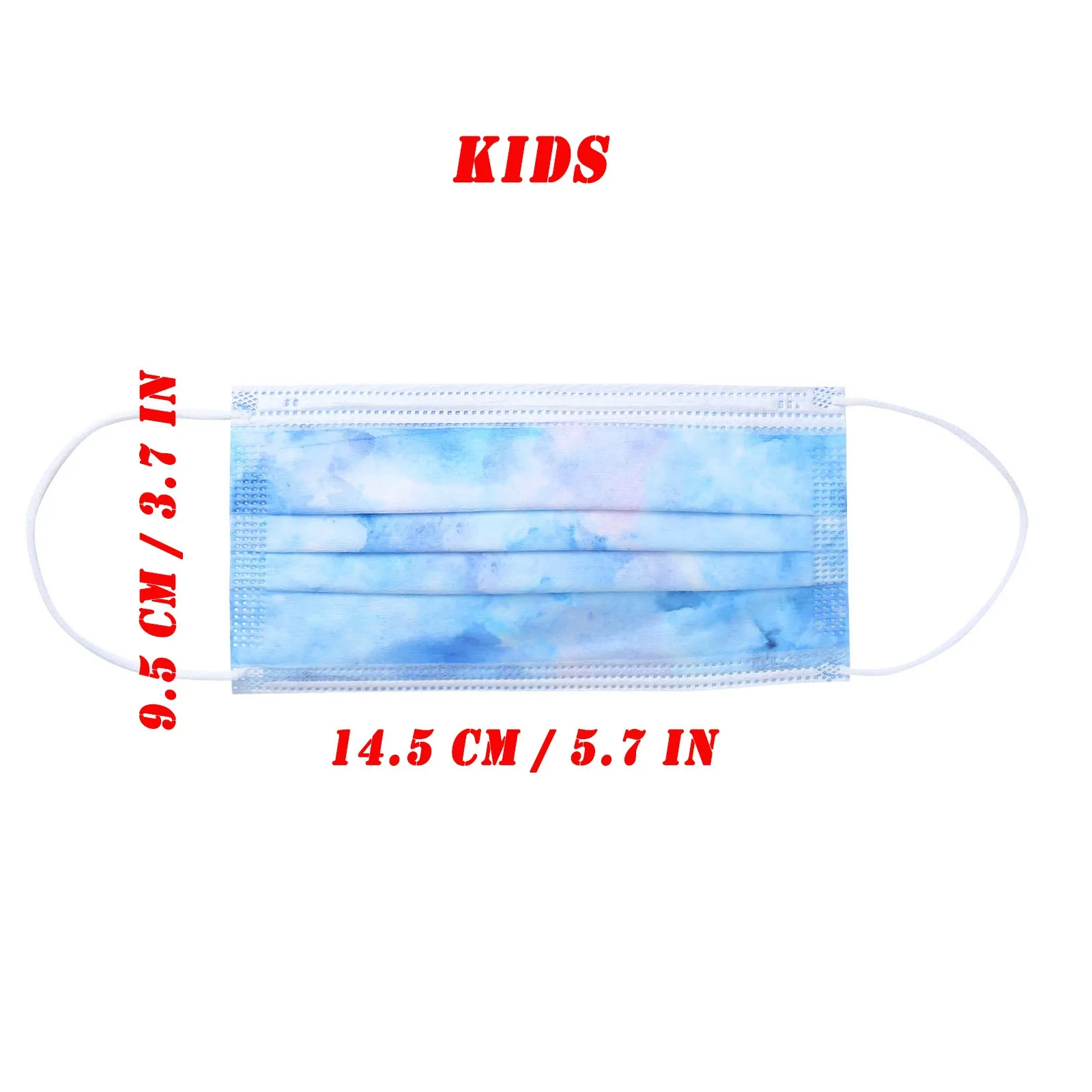 

50PCS Adults + 50PCS Kids Mask Tie-Dye Prints 3 -Layer high quality Mask Soft Disposable Face