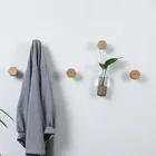 Деревянный шестиугольный декоративный крючок круглой формы, винтовой дизайн, простой настенный деревянный крючок для пальто, красивое простое украшение для дома
