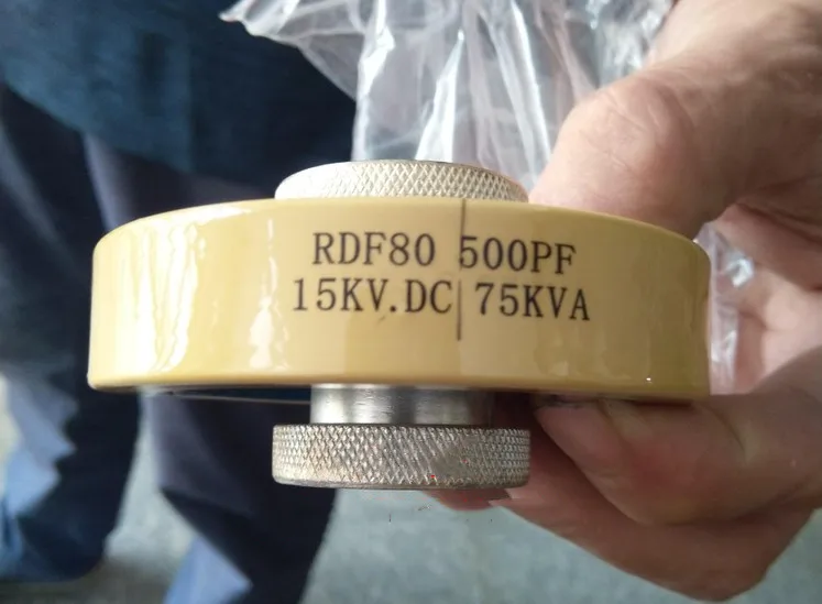 RDF80 500PF 15KV 75KVA high frequency machine M10 nut high voltage ceramic dielectric capacitor