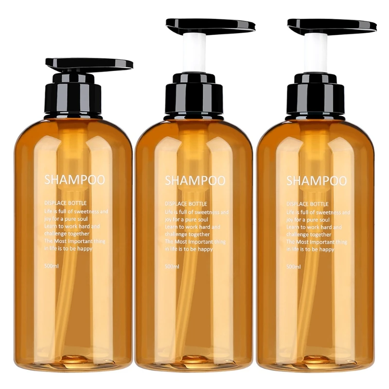 

3pcs 300ml Empty Pump Bottle Dispenser Empty Refillable Body Soap Bottles for Shampoo and Conditioner Bathroom Kitchen
