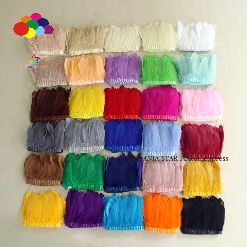 2 шт./упаковка отделка из гусиного пера и сатина с бахромой ширина 6 8 дюймов/15 20