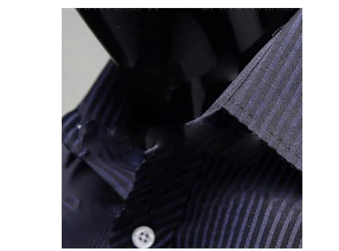 Мужская рубашка в полоску с длинным рукавом Повседневная приталенная длинными