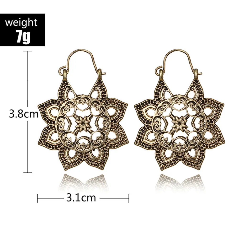Женские винтажные этнические резные серьги ювелирные изделия античные