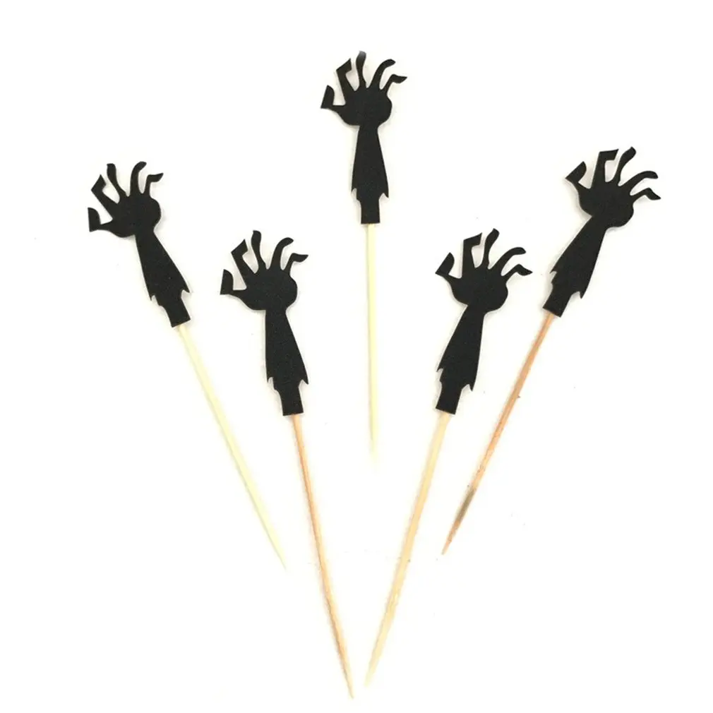 Бумага для Хэллоуина вставляемая карта руки зомби имитации украшения торта | Дом