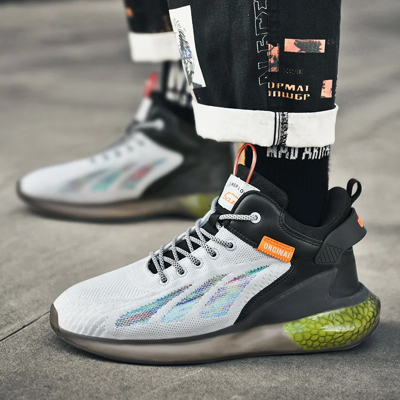 

Autumn fish scale atmosphere cushion Zhongbang large size trendy shoes men Men's Casual Shoes High quality Sneakers Zapatillas