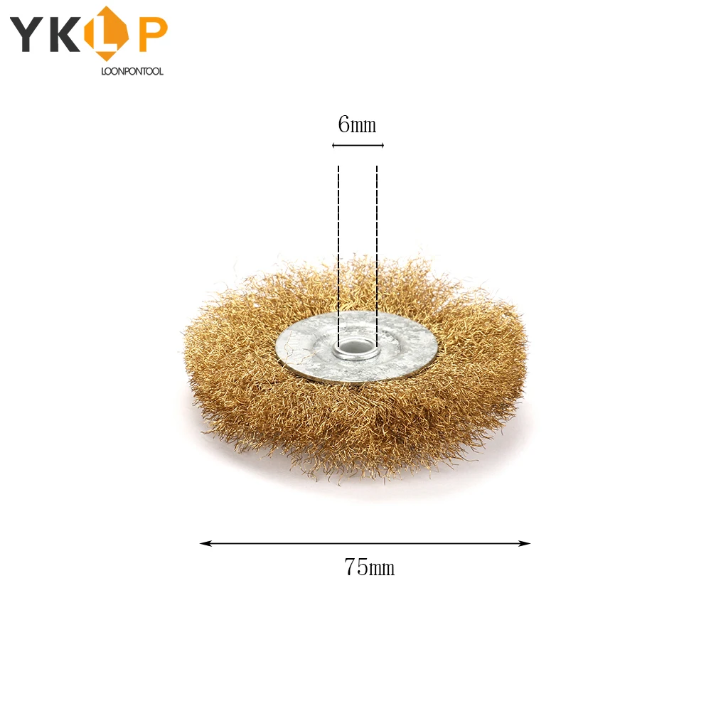 Латунная проволочная катушка 75/100/125 мм плоская латунная стальная щетка для Power