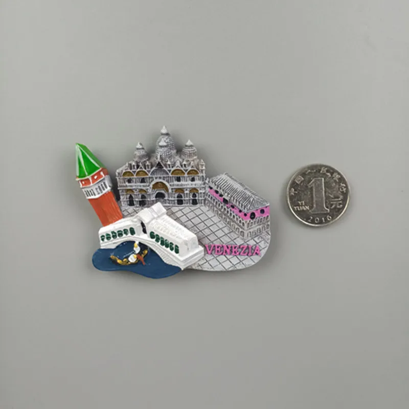 World Fridge Magnet Fridge Magnets Italy Rome Resin Fridge Magnet Sticker World Travel Souvenir Magnetic - Цвет: Venice Water City
