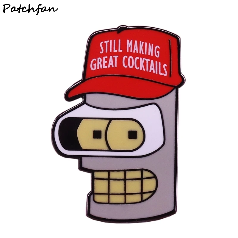 AD760 Patchfan будущее брошь из фильма мультфильм эмаль на булавке для мужчин и женщин