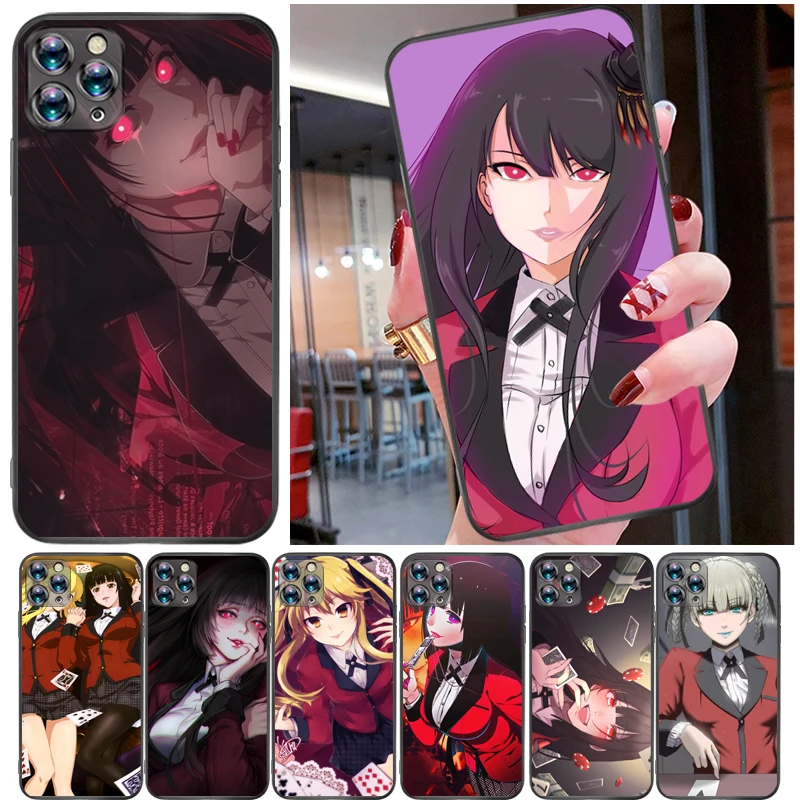 

Anime Kakegurui Jabami Yumeko Saotome Meari Painting Phone Case For iPhone 11 Pro MAX Coque Back Cover Cases Funda Carcasa